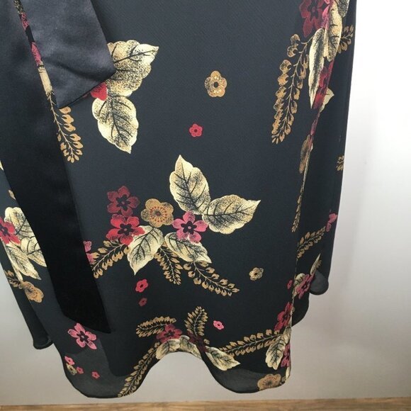 Loft Sleeveless Black Floral Dress - Picture 3 of 10